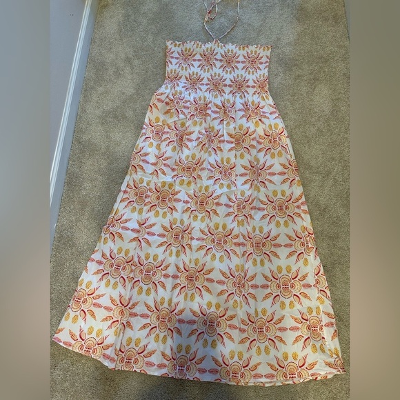 HILL HOUSE HOME The Lucy Nap Dress Orange Shell Mosaic Cotton XXL - Picture 4 of 6